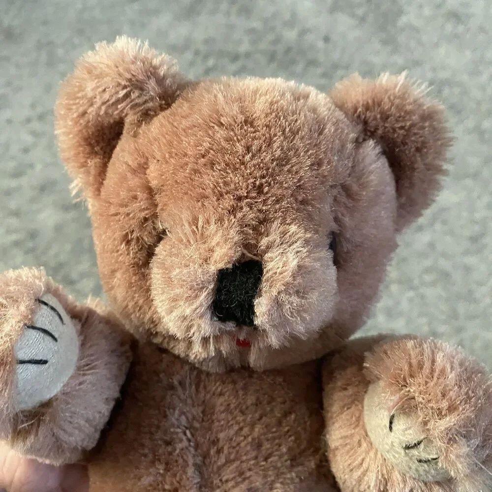 Vintage 1950s-1960s Post-War Shanghai Doll Factory Teddy Bear Wool or Mohair